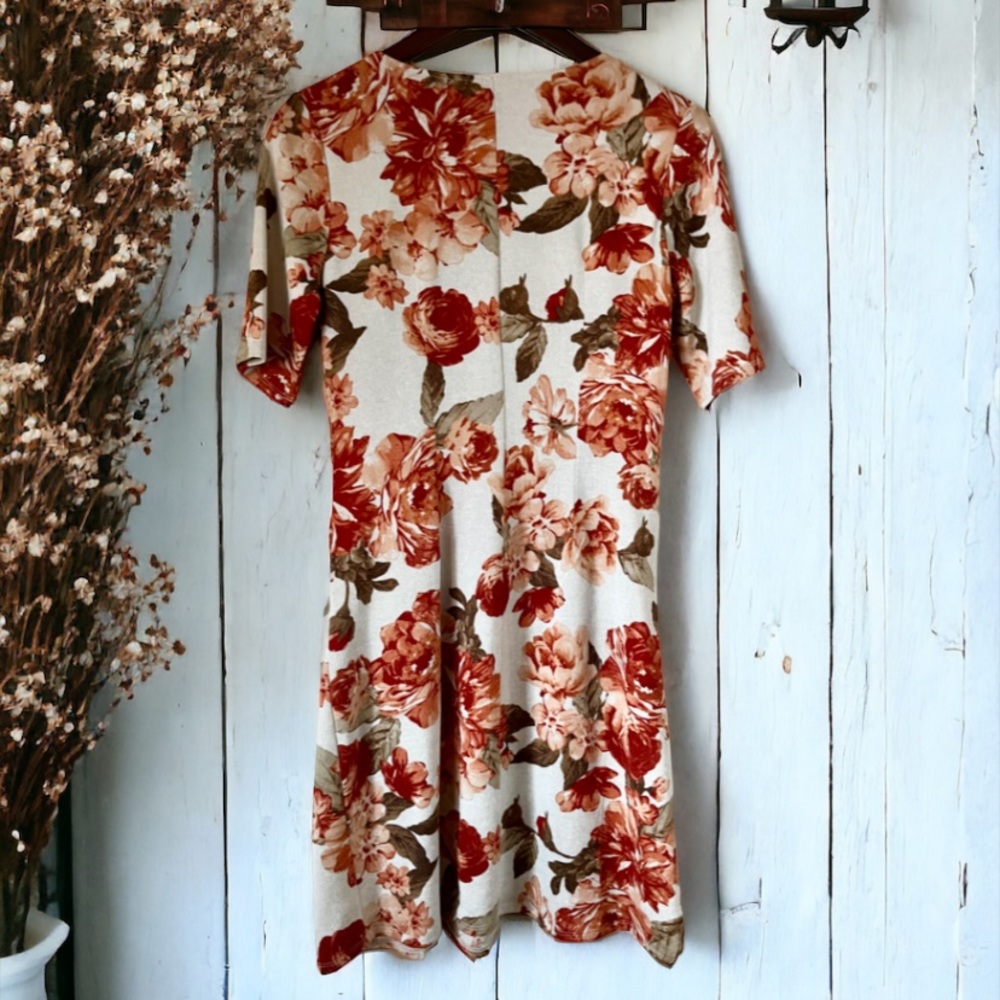 Enfocus Studio Floral Short Sleeve Dress Size 8 - Picture 7 of 9